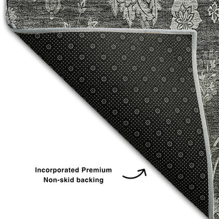 Premium Machine Washable Mayfield AMF680 Gray 8' x 8' Round Rug