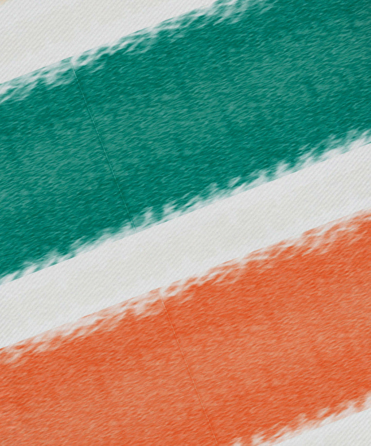 22"x22" Fun in the Sun, Stripe Print Napkin, Blue, Set of 4