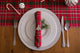 Design Imports Tartan Holly Plaid Table Runner and Napkin Set