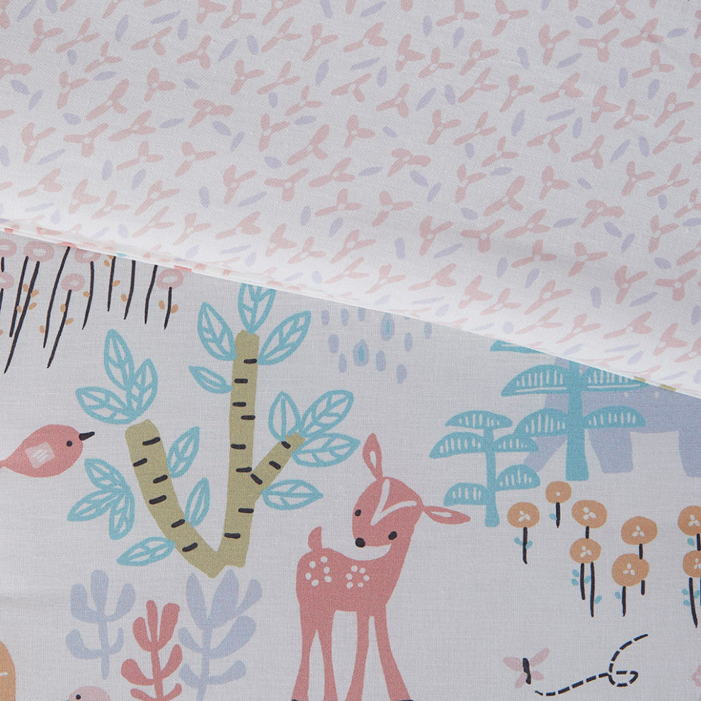 Kids Iris Forest Animal Friends Comforter Set, Full/Queen