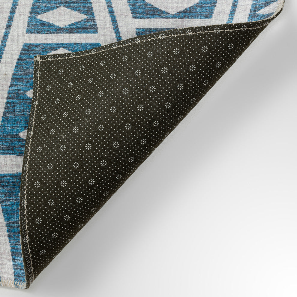 Indoor/Outdoor Sedona SN6 Indigo Machine Washable 10' x 10' Round Rug