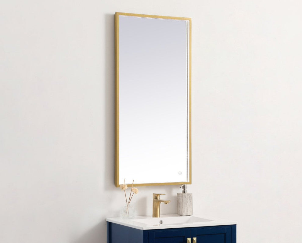Modern Brass Led Mirror
