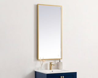 Modern Brass Led Mirror