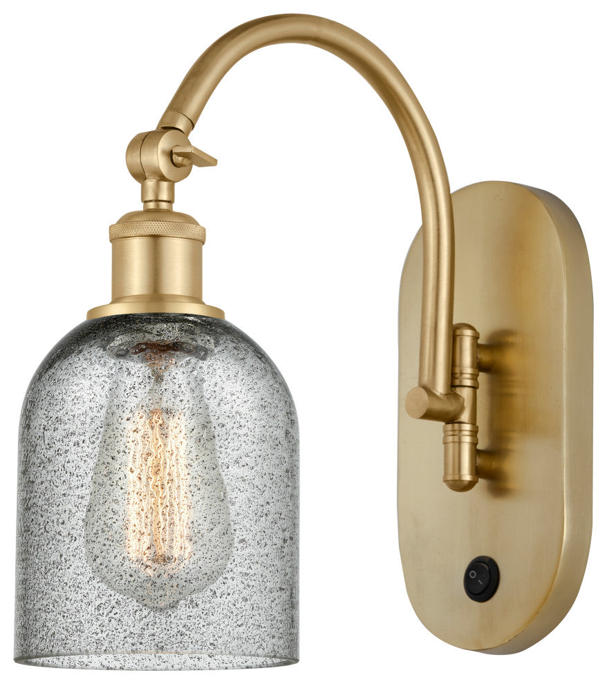 Innovations 518-1W-SG-G257 Caledonia 1 Light 5.3" Sconce, Satin Gold