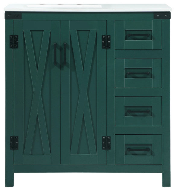 Home Living 19" Farmhouse Green-Light Bathroom Vanity