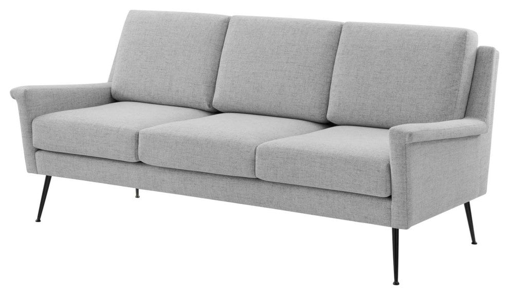 Sofa, Fabric, Black Gray, Modern, Living Lounge Hotel Lobby Hospitality
