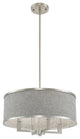 Livex Lighting Brushed Nickel 4-Light Pendant Chandelier