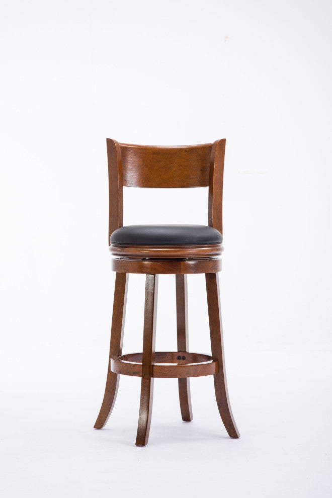 Palmetto Swivel Bar Stool, 29", Walnut