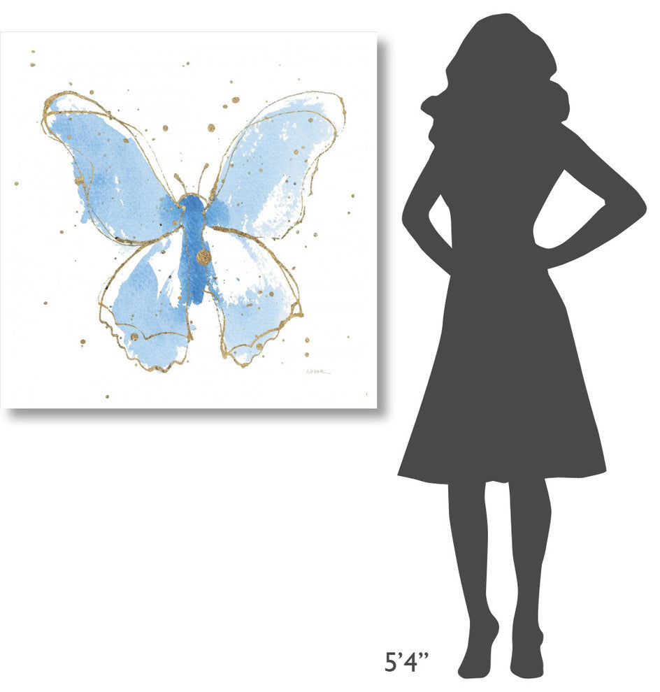 "Gilded Butterflies II" Digital Paper Print by Shirley Novak, 38"x38"