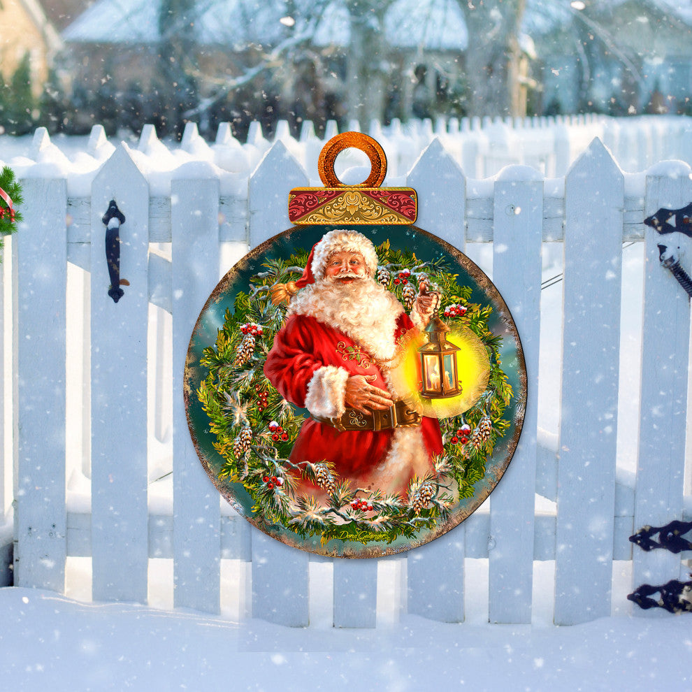 Enchanted Ball Christmas Wreath Santa Door Decor