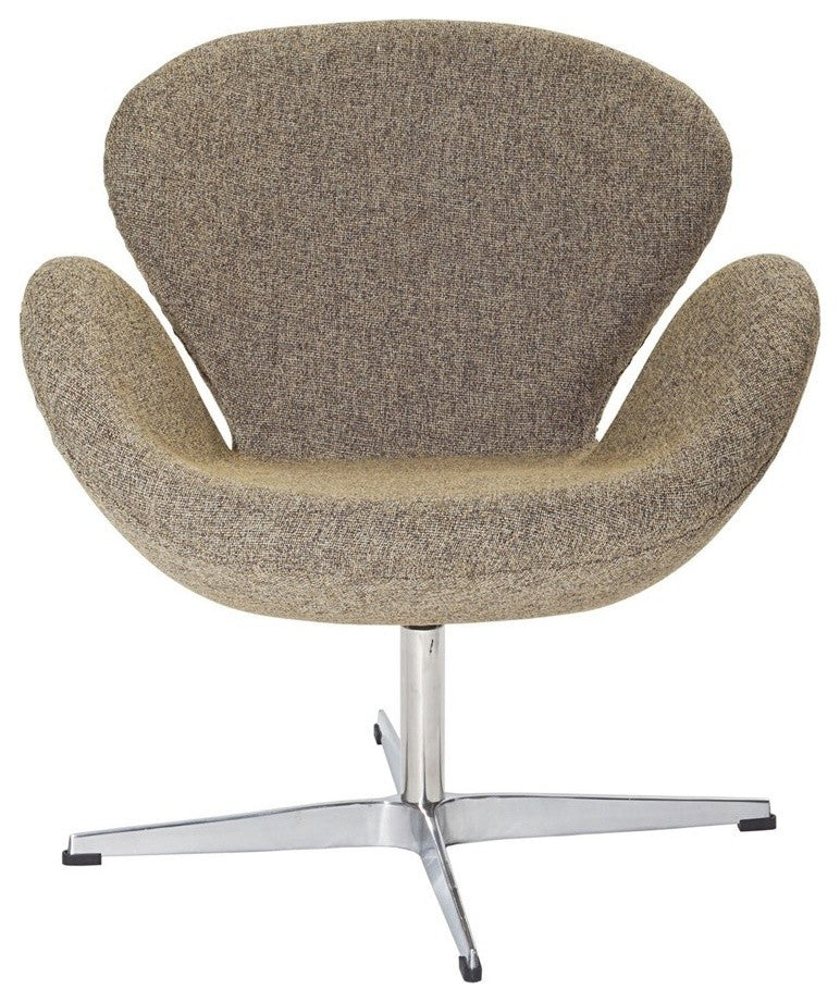 Modern Oatmeal Wing Upholstered `