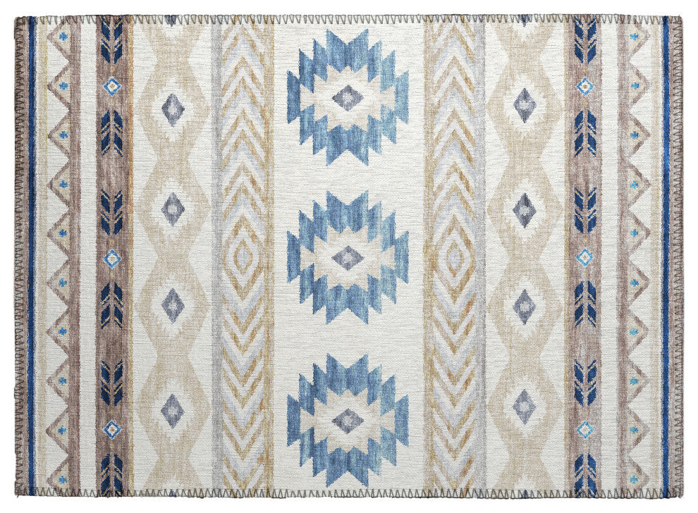 Indoor/Outdoor Phoenix PH3 Ivory Machine Washable 1'8" x 2'6" Rug