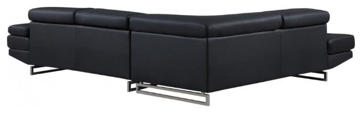 124"x94"x36" Black Sectional LAF