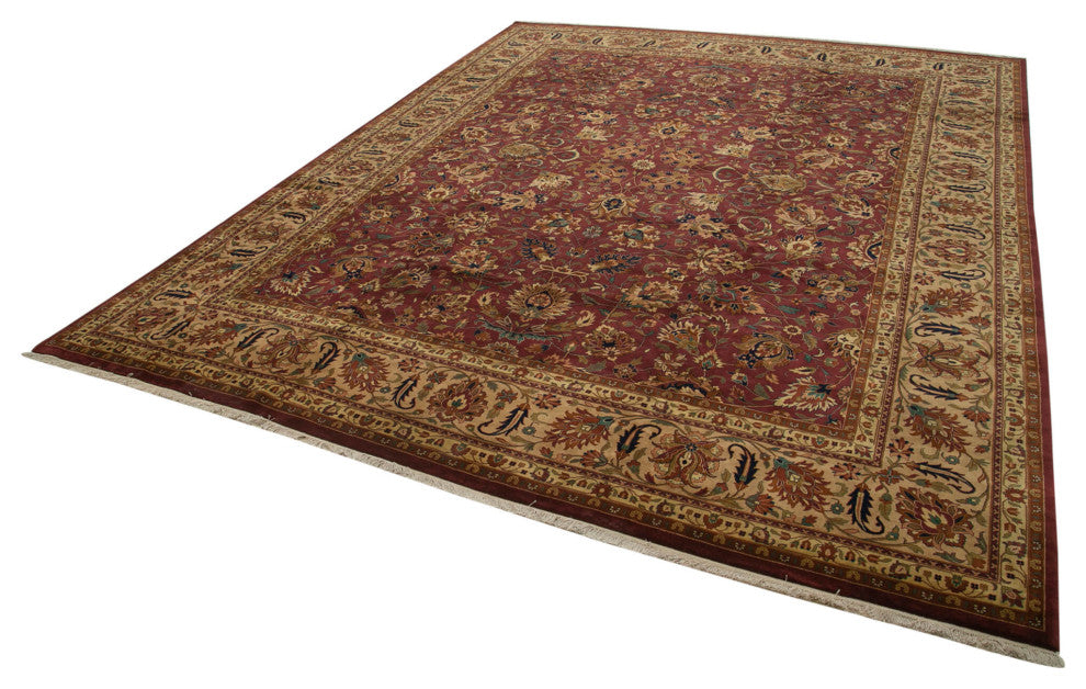 Rug N Carpet - Handmade Oriental 12' 1" x 15' 2" Large Oushak Area Rug