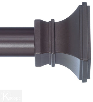 Versailles Non-Telescoping Curtain Rod, Oil Rubbed Bronze, 72''