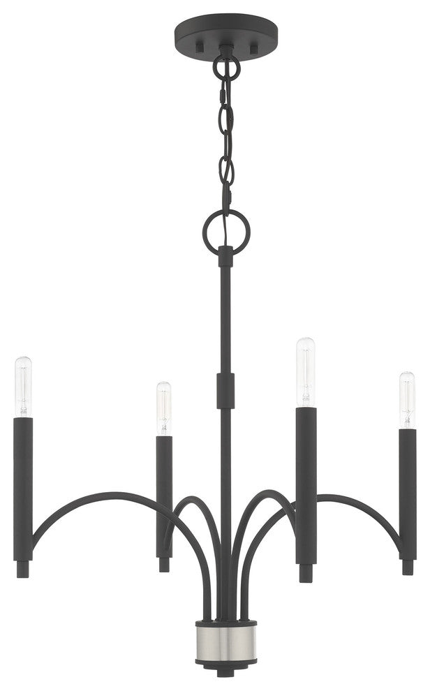 Livex Lighting Scandinavian Gray 4-Light Mini Chandelier