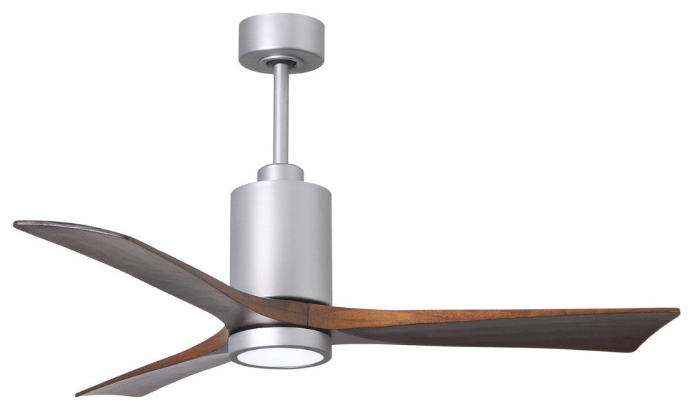 Matthews Fan, Patricia-3 Ceiling Fan, Brushed Nickel, 52", Walnut