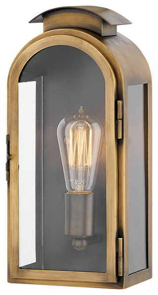 Hinkley Rowley Medium Wall Mount Lantern, Light Antique Brass
