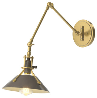 Henry Sconce, Modern Brass, Dark Smoke Accents