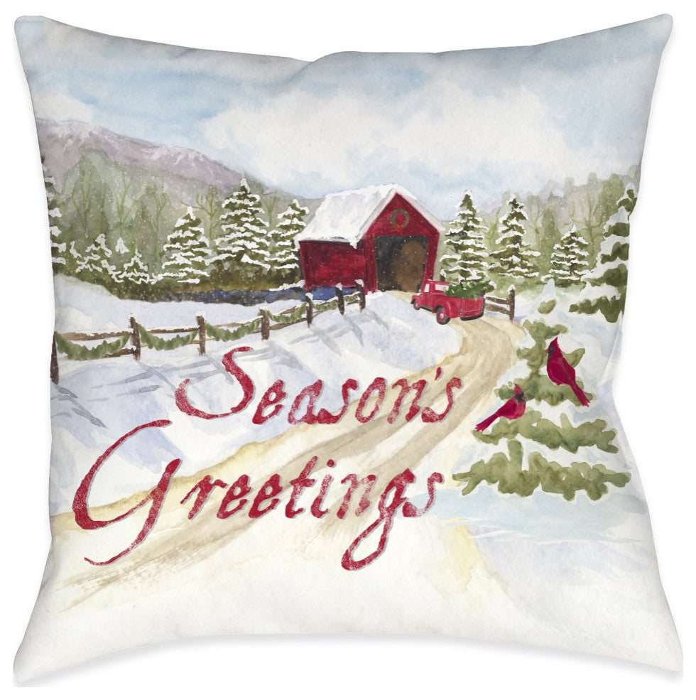 Laural Home Joyful Greeting 18" X 18" Indoor Decorative Pillow
