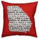 Red Georgia Go Team 16x16 Spun Poly Pillow