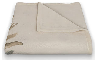 Modern Transitional Flowers 50"x60" Coral Fleece Blanket