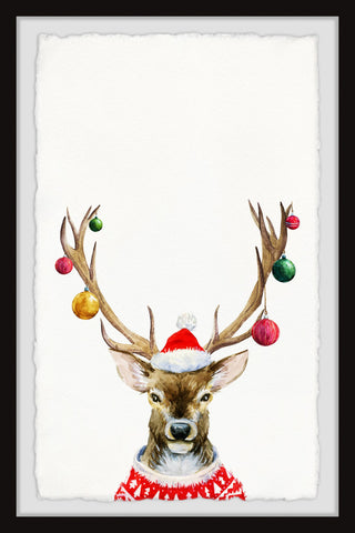 "Guide My Sleigh" Framed Painting Print, 12x18