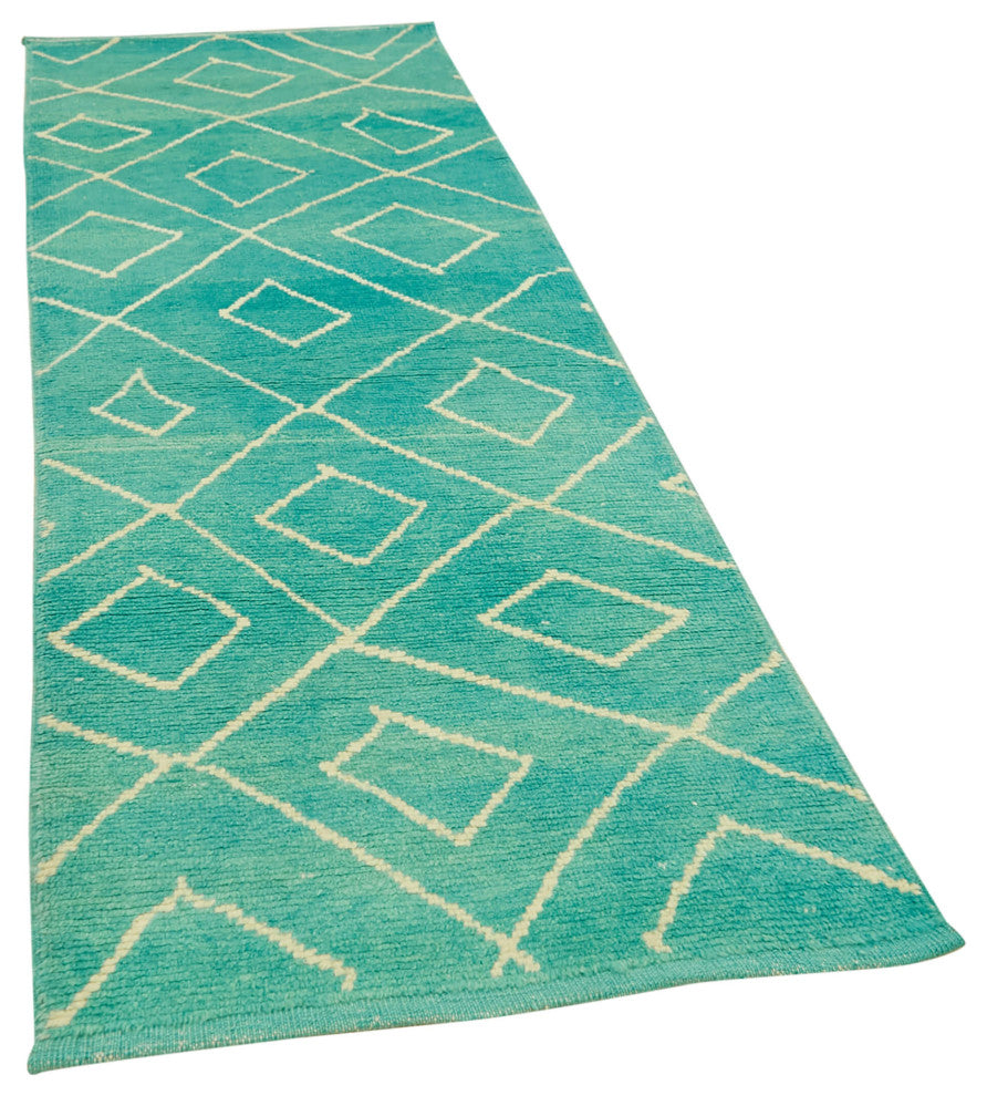 Rug N Carpet - Handmade One-of-a-Kind 3' 3" x 9' 9" Moroccan Runner Rug