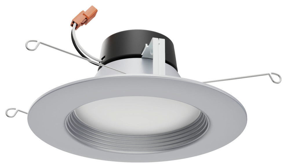 Satco Lighting 9W LED Downlight Retrofit 5"-6" CCT Selectable, Brushed Nickel