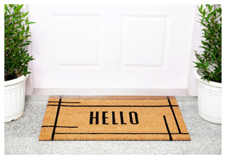 Calloway Mills Modern Natural Hello Doormat, 24" X 36"