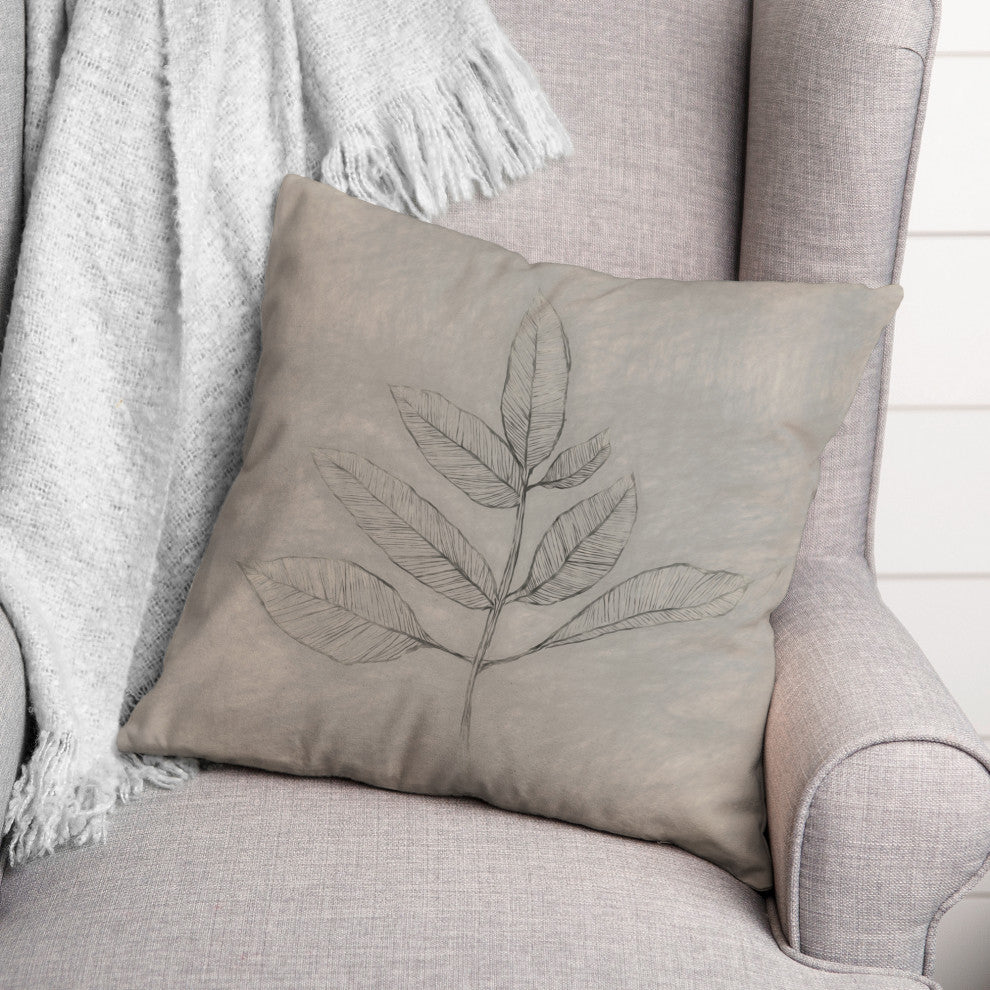 Sketch Fall Leaf 3 20"x20" Spun Poly Pillow