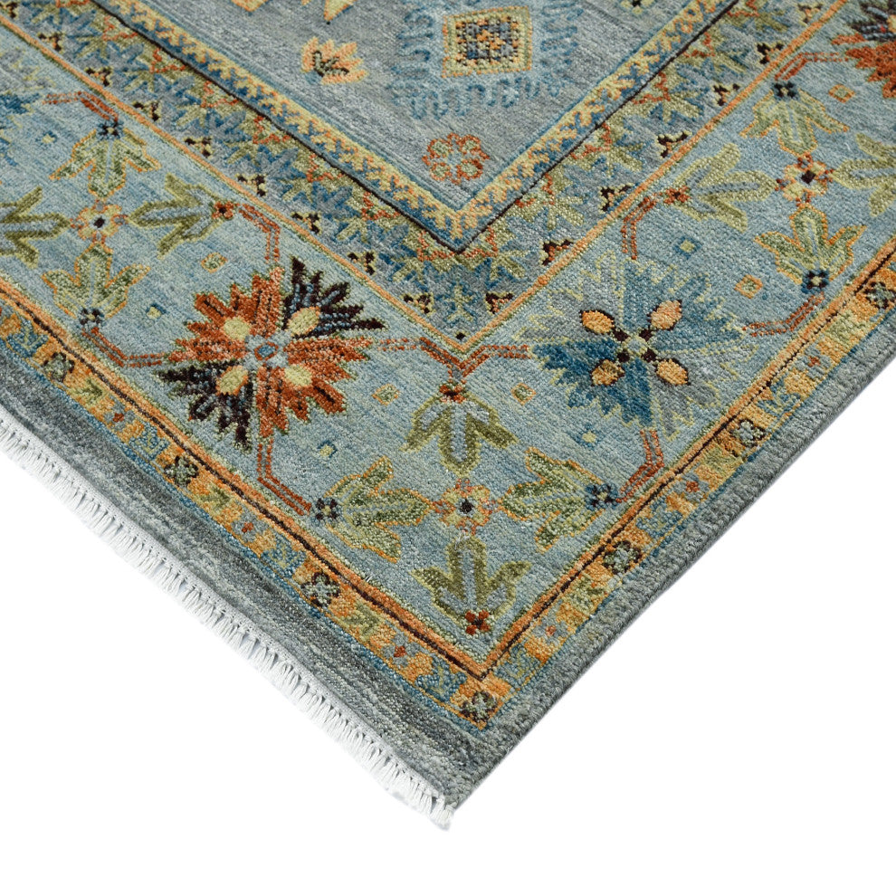 Milano Effy Area Rug, Gray, 9' x 12', Bordered