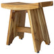 HomeRoots Compact Contemporary Teak Shower Stool, Natural Finish