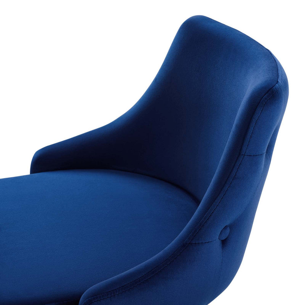 Bar Stool Chair Barstool, Set of 2, Velvet, Blue Navy, Modern, Bar Pub Bistro