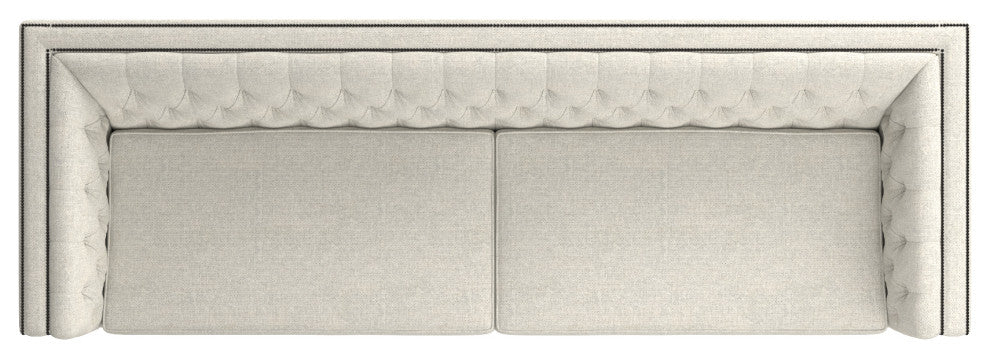 Nativa Interiors Mirel 108" Sofa, Gray, Classic Depth