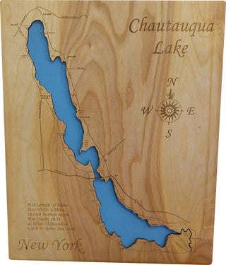 Chautauqua Lake, New York-Wood Lake Map, Small Standout