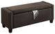 Naihead Trimmed Storage Bench Gray