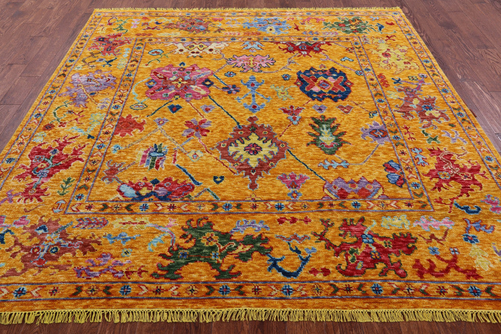 8' Square Turkish Oushak Hand Knotted Rug - Q16059