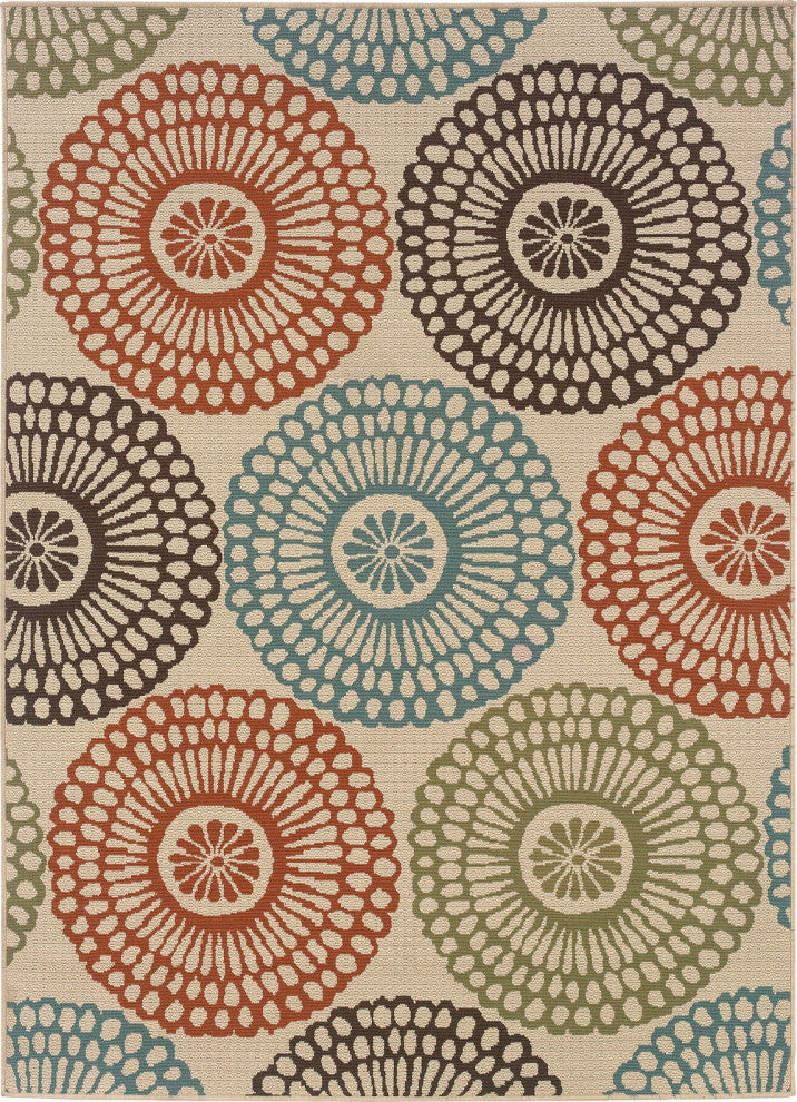 Montego 697J6 Beige/Blue 6'7" x 9'6" Rug