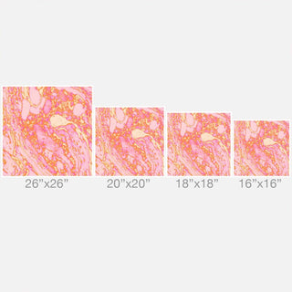 Amy Sia Marble Orange Pink Throw Pillow, 16"x16"