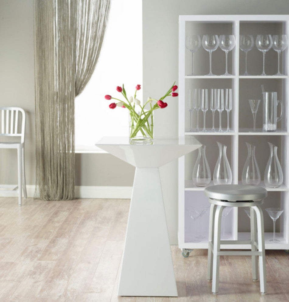 Miller-C Swivel 24" Counter Stool Matte Aluminum