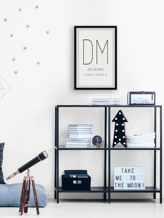 "DM Des Moines" Framed Painting Print, 20x30