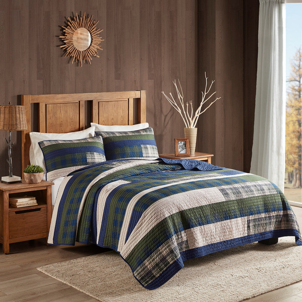 Woolrich Spruce Hill Oversized Cotton Quilt Mini Set, Green
