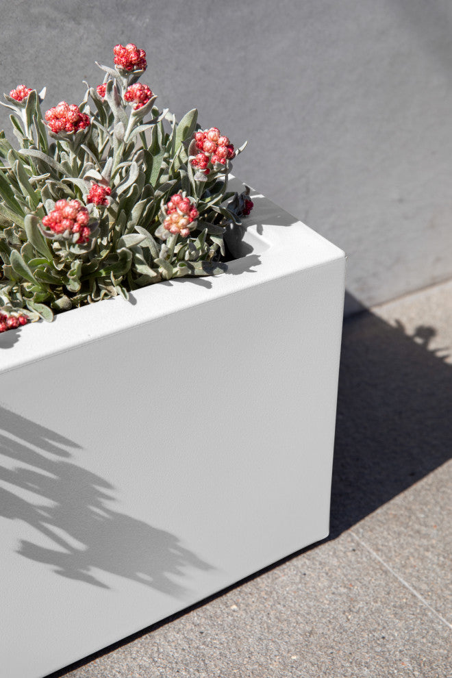 Veradek Block Series Trough 36" Planter, White