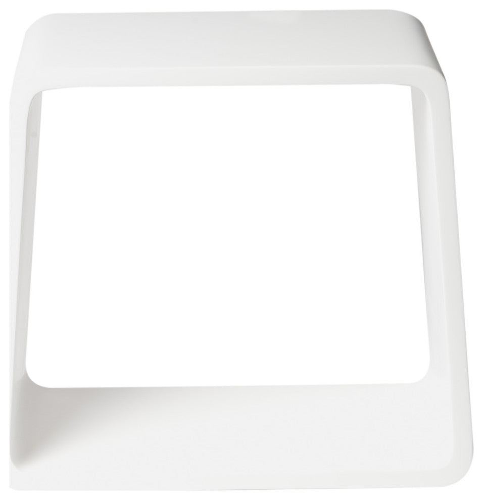 Alfi Brand White Matte Solid Surface Resin Bathroom / Shower Stool