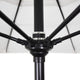 11' Matted Black Collar Tilt Lift Fiberglass Rib Aluminum Umbrella, Sunbrella, Canvas