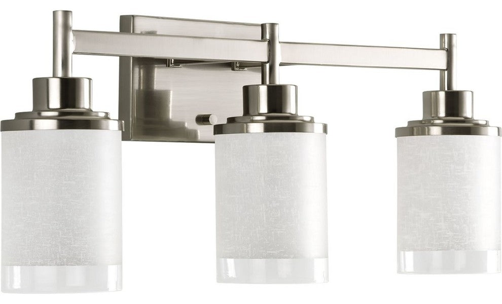 Progress Lighting 3-100W Medium Bath Brkt, Brushed Nickel