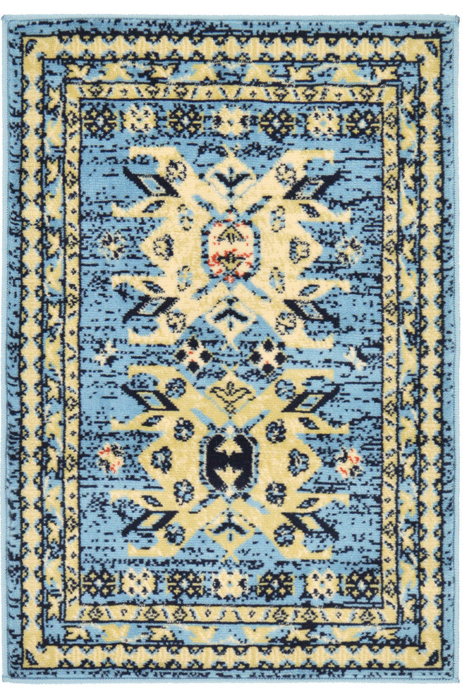 Unique Loom Light Blue Oasis Taftan 2' 2 x 3' 0 Area Rug