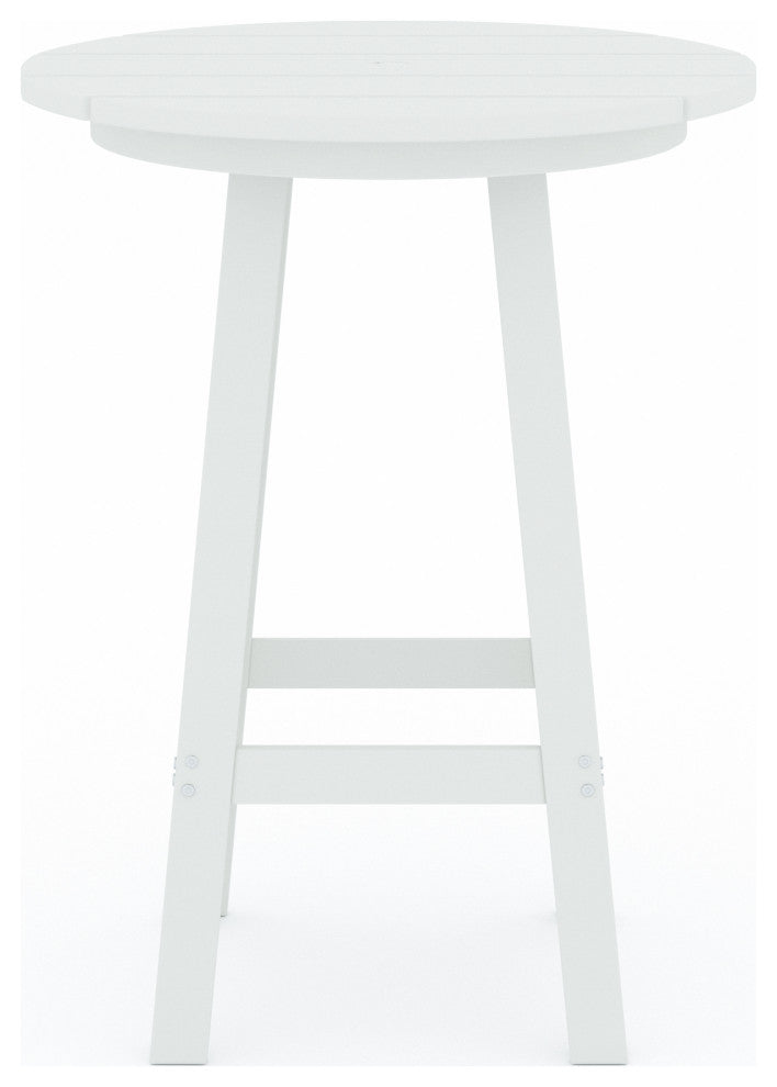 LuXeo Mason-Cabo Round Counter Bar 3-Piece Set, White