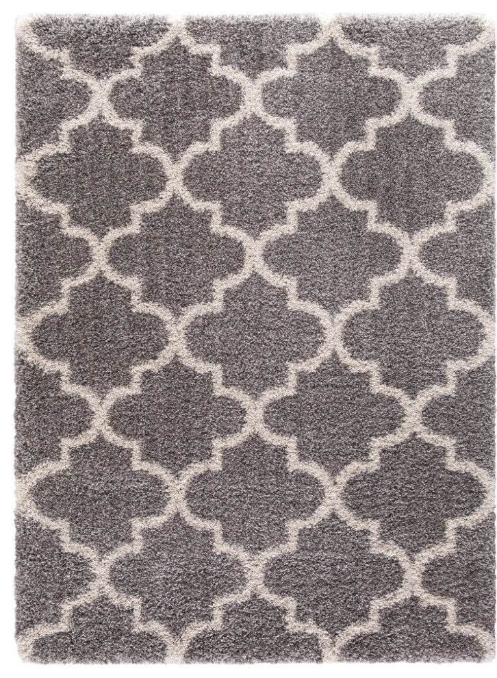 Concord Global Ocean Shag Marrakech Rug 3''3"x4''7" Silver Rug